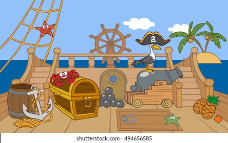 Pirate Ship Deck Images, Stock Photos & Vectors | Shutterstock