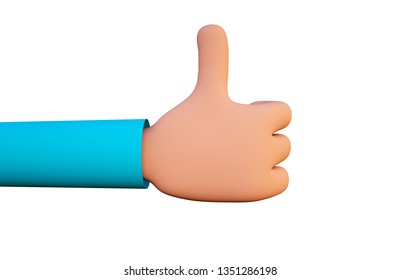 Cartoon Arm Human Hand Four Fingers Stock Illustration 1351286198