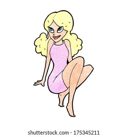 Cartoon Attractive Woman Posing Stock Illustration 175345211 | Shutterstock