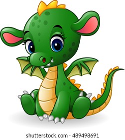 Cute Baby Dragon Stock Illustration 474565054