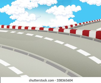 Ilustrasi Stok Cartoon Background Race Track Illustration Children