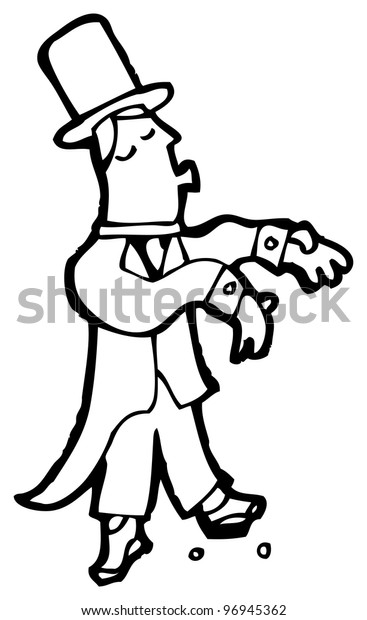 Cartoon Ballroom Dancing Man Stock Illustration 96945362