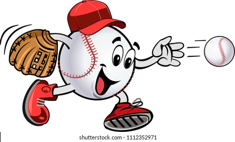 Cartoon Baseball Balls Play Ball Baseball Stock Illustration 1112352971 | Shutterstock