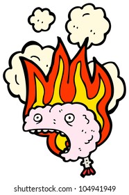 Cartoon Brain On Fire Stock Illustration 104941949 | Shutterstock