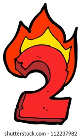 Cartoon Burning Number Two Stock Illustration 112237982 | Shutterstock