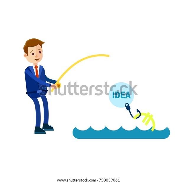 Cartoon Businessman Blue Suit Red Tie Stock Illustration 750039061 ...