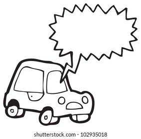 Cartoon Car Honking Horn