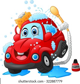 Cartoon Car Wash Character