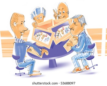 Cartoon Card Game Stock Illustration 53688097 | Shutterstock