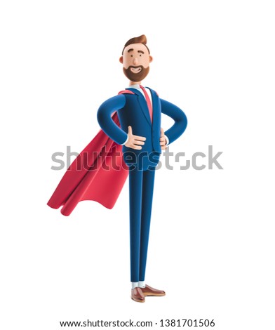 Cartoon character Billy clothed like a superhero. 3d illustration ストックフォト © 