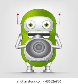 Cartoon Character Cute Robot Isolated On Stock Illustration 486326956