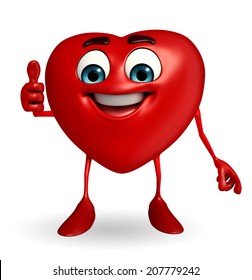 Cartoon Character Heart Shape Thumbs Pose Stock Illustration 207779242 ...