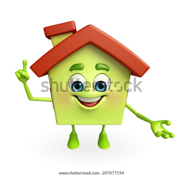 cartoon smiley house