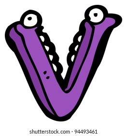 Cartoon Character Letter V Stock Illustration 94493461 | Shutterstock