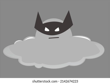 A Cartoon Character Like Cloud Use Batman Mask