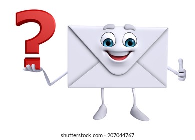 Cartoon Character Mail Question Mark Stock Illustration 207044767 ...