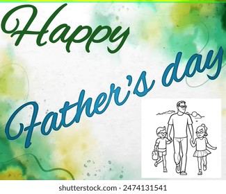 Cartoon characters join in the festivities, adding a playful touch to the celebration. Happy-go-lucky dads are depicted surrounded by their loving families, beaming with pride and joy. 