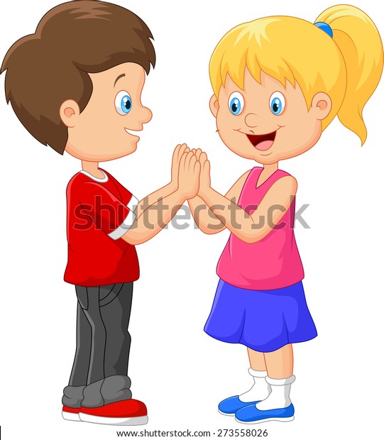 Cartoon children hand
clapping games