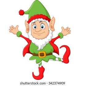 Cartoon Christmas Elf Waving Stock Illustration 342374909 | Shutterstock