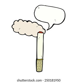 Cartoon Happy Cigarette Speech Bubble Stock Illustration 289891121