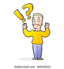 Cartoon Confused Man Stock Illustration 465410213 | Shutterstock