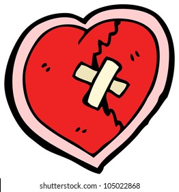 Cartoon Cracked Heart Stock Illustration 105022868 | Shutterstock