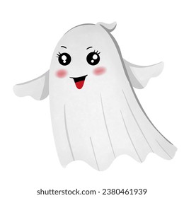 cartoon cute little ghost
