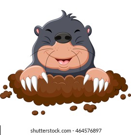 Cartoon cute mole