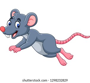 Cartoon Cute Mouse Jumping