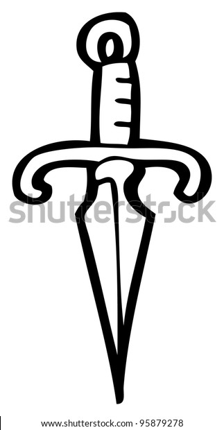 Cartoon Dagger Stock Illustration 95879278