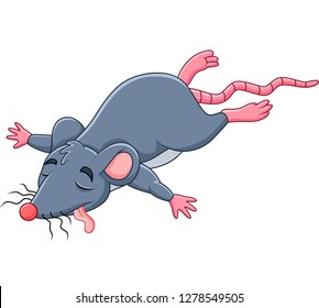 Cartoon dead mouse 