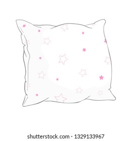 Cartoon Decorative Pillows Hand Drawn Set Stock Illustration 1329133967 ...