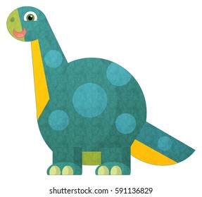 Cartoon Dinosaur Diplodocus Illustration Children Stock Illustration ...