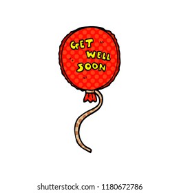 Cartoon Doodle Get Well Soon Balloon