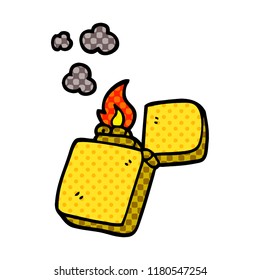 Cartoon Doodle Gold Lighter