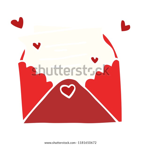 Cartoon Doodle Love Letter Stock Illustration 1181650672