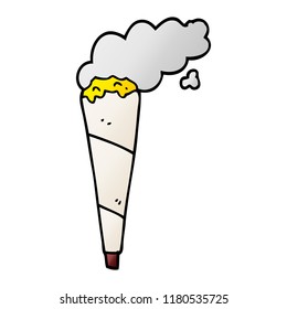 Cartoon Doodle Marijuana Joint Smoking Stock Vector (Royalty Free ...