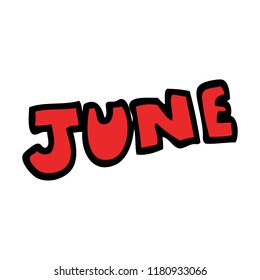 Cartoon Doodle Month June Stock Illustration 1180933066 | Shutterstock