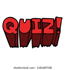 Cartoon Doodle Quiz Sign Stock Illustration 1181487538 | Shutterstock