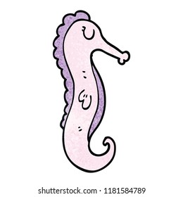 Cartoon Doodle Sea Horse Stock Illustration 1181584789