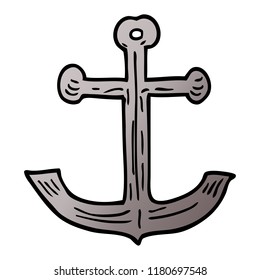 Cartoon Doodle Ships Anchor Stock Vector (Royalty Free) 1175420848 ...