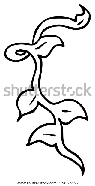 Cartoon Doodle Vine Stock Illustration 96852652