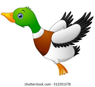 Cartoon Duck Flying Stock Illustration 512351578 | Shutterstock