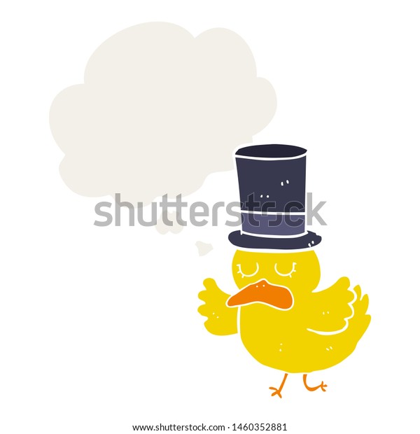 Cartoon Duck Wearing Top Hat Thought Stock Illustration 1460352881 ...