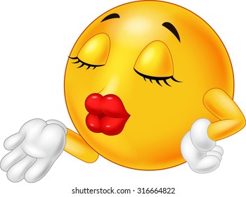 Cartoon Emoticon Blowing Kiss Stock Illustration 316664822 | Shutterstock