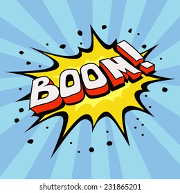 Cartoon Explosion Boom Comic Crash Bubble Stock Illustration 231865201 ...