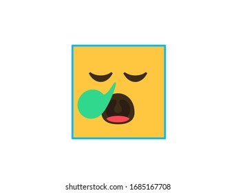 cartoon expression of a cold face