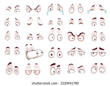 Cartoon Eyes Comic Eye Staring Gaze Stock Illustration 1320941780 ...