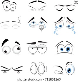 Cartoon Eyes Icons Set Vector Design Stock Vector (Royalty Free) 1031900188