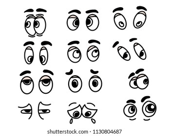 Vector Set Cartoon Face Stock Vector (Royalty Free) 366559229 ...